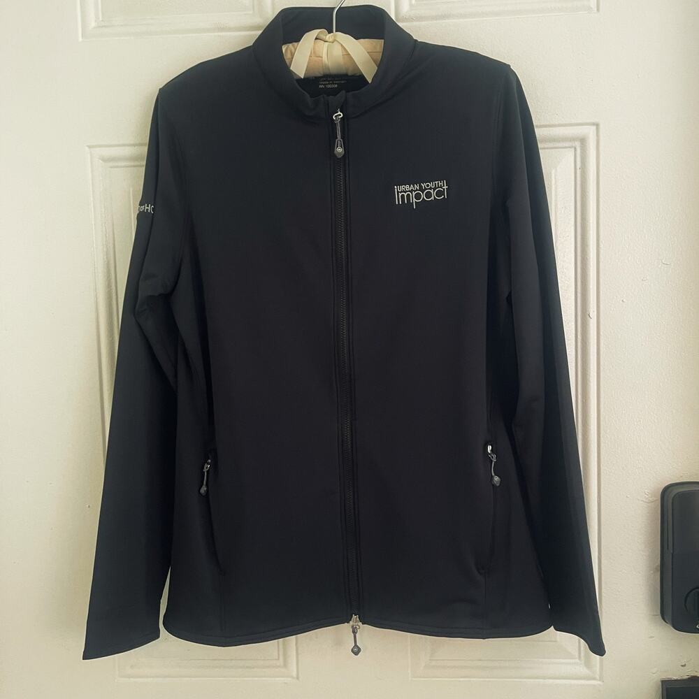 Peter Millar Womens M Black Performance Full Zip Jacket NWT UPF 50 MSRP $145